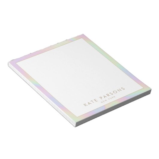 Bloc-notes Pastel Rainbow Iridescente (Incliné)