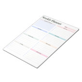 Bloc-notes Pastel Weekly Planner & To-Do List (Incliné)
