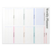Bloc-notes Pastel Weekly Planner & To-Do List (Devant)