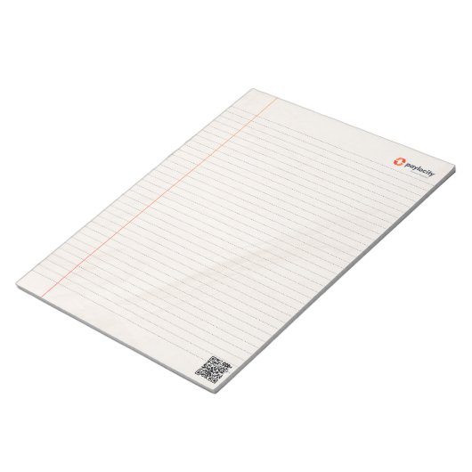 Bloc-notes PCTY 8,5 X 11 avec code QR (Incliné)