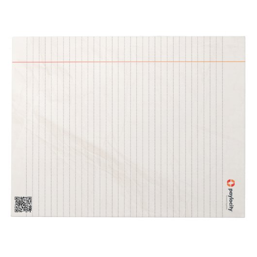Bloc-notes PCTY 8,5 X 11 avec code QR (Devant)