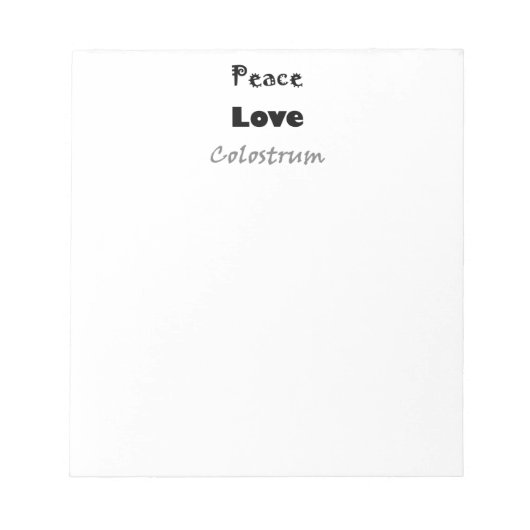 Bloc-notes Peace Love (Devant)