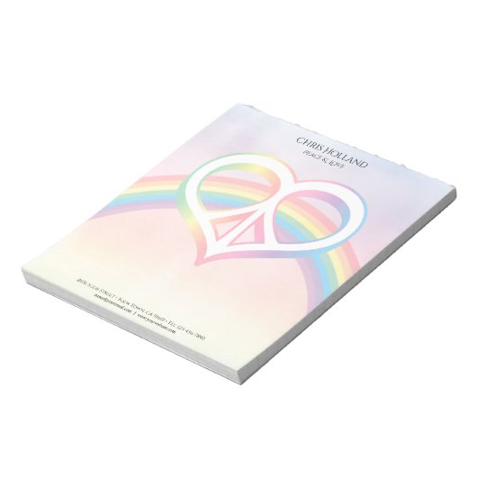 Bloc-notes Peace & Love Rainbow (Tourné)