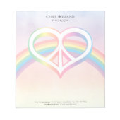 Bloc-notes Peace & Love Rainbow (Devant)