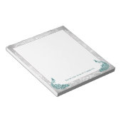 Bloc-notes Peacocks turquoise (Incliné)