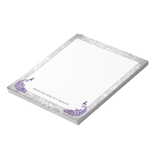 Bloc-notes Peacocks violet (Tourné)