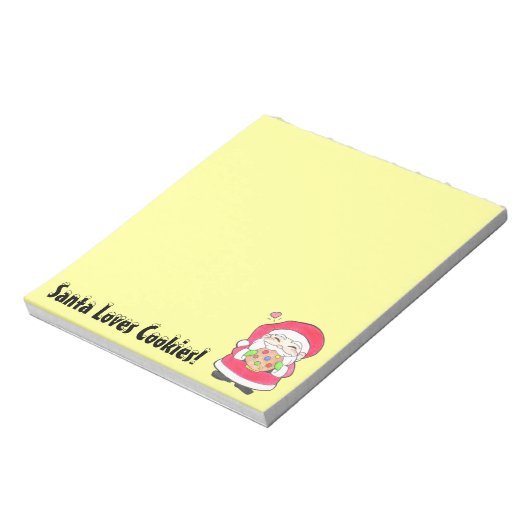 Bloc-notes Père Noël aime les cookies (Tourné)