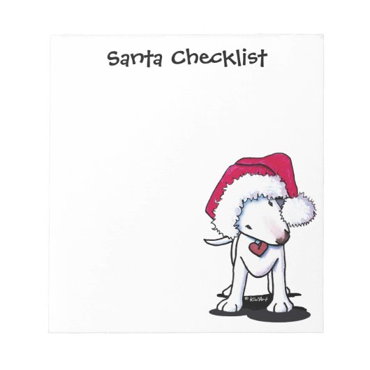 Bloc-notes père Noël Bull Terrier (Devant)