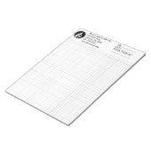 Bloc-notes personnalisable à grille modifiable (Incliné)