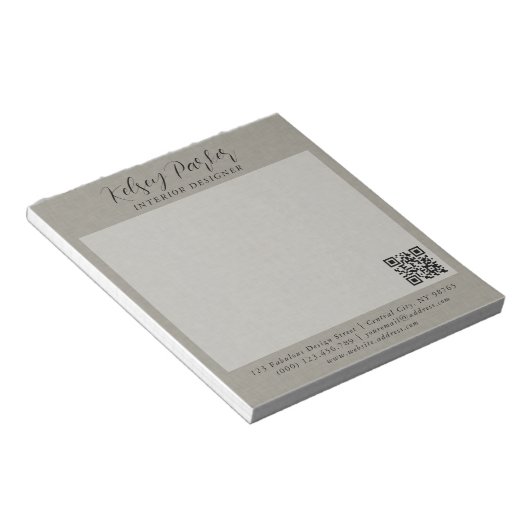 Bloc-notes personnalisable avec texture de tissu s (Incliné)
