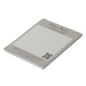 Bloc-notes personnalisable avec texture de tissu s (Tourné)