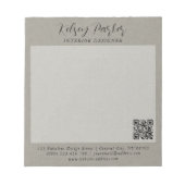 Bloc-notes personnalisable avec texture de tissu s (Devant)