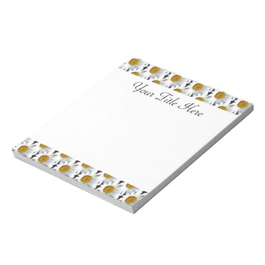 Bloc-notes personnalisable Daisy Motif (Tourné)