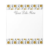 Bloc-notes personnalisable Daisy Motif (Devant)