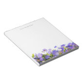 Bloc-notes personnalisable de fleurs sauvages prin (Incliné)
