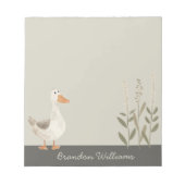 Bloc-notes personnalisable d'oie d'aquarelle migno (Devant)