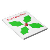 Bloc-notes personnalisable Joyeux Noël Holly (Incliné)