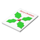 Bloc-notes personnalisable Joyeux Noël Holly (Tourné)