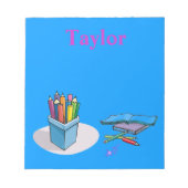 Bloc-notes personnalisable Livres et Crayons (Devant)