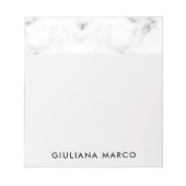 Bloc-notes personnalisable - Motif en marbre et ro (Devant)