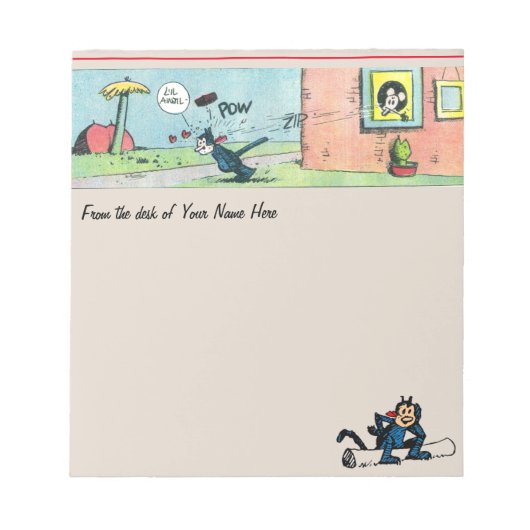 Bloc-notes personnalisable pour caricatures classi (Devant)