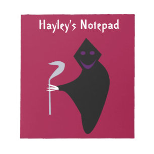 Bloc-notes personnalisable pour Halloween faucheus