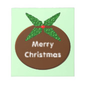 Bloc-notes personnalisable Pudding de Noël (Devant)