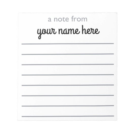 Bloc-notes personnalisé (Devant)