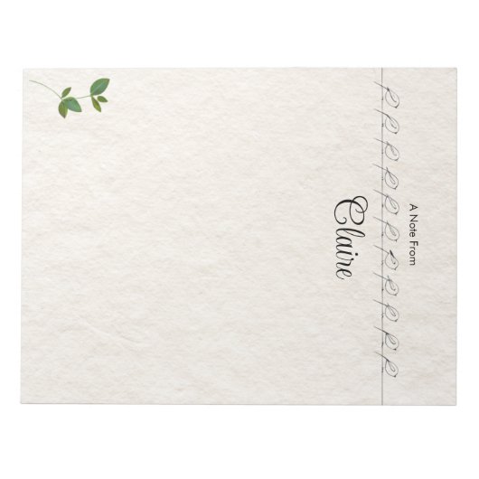 Bloc-notes personnalisé (Devant)