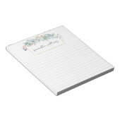 Bloc-notes personnalisé à cadre fleuri (Incliné)