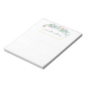 Bloc-notes personnalisé à cadre fleuri (Tourné)