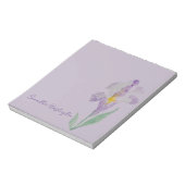 Bloc-notes personnalisé à l'aquarelle Iris Violet (Tourné)