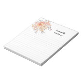 Bloc-notes personnalisé à pois fleuri (Tourné)