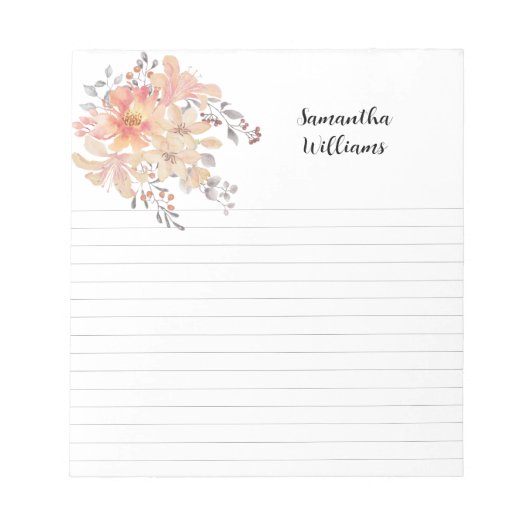 Bloc-notes personnalisé à pois fleuri (Devant)