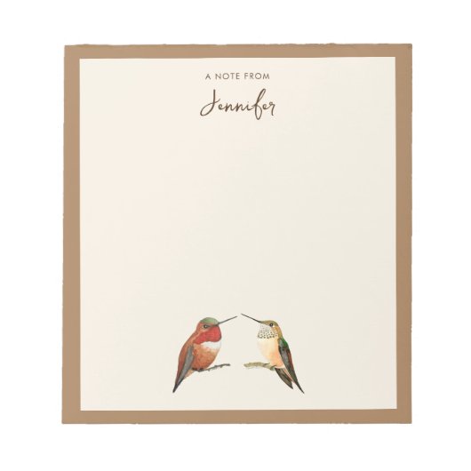 Bloc-notes personnalisé Allen pour les colibris (Devant)