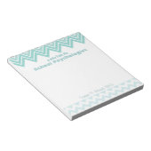 Bloc-notes personnalisé Aqua Chevron School Psycho (Incliné)