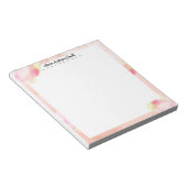 Bloc-notes personnalisé aquarelle abstraite rose (Incliné)