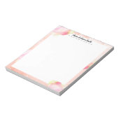 Bloc-notes personnalisé aquarelle abstraite rose (Tourné)
