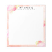 Bloc-notes personnalisé aquarelle abstraite rose (Devant)