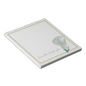 Bloc-notes personnalisé aquarelle calla lily (Incliné)
