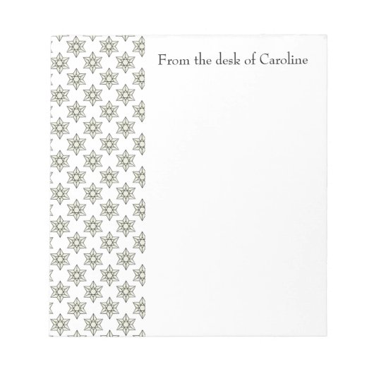 Bloc-notes personnalisé Art déco Stars (Devant)
