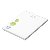 Bloc-notes personnalisé avec arbre chinoiserie ble (Tourné)