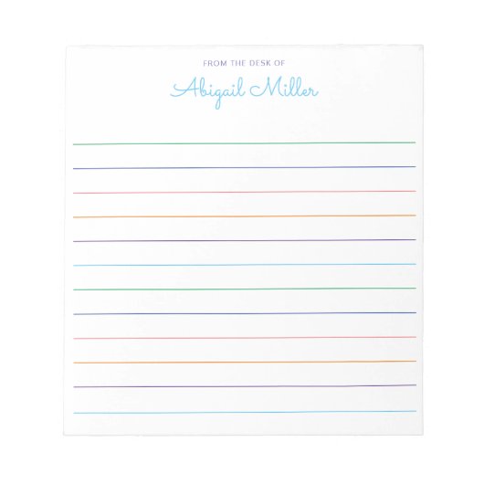 Bloc-notes personnalisé avec arc-en-ciel (Devant)