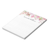 Bloc-notes personnalisé avec bordure rose (Tourné)