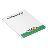Bloc-notes personnalisé avec design softball migno (Incliné)