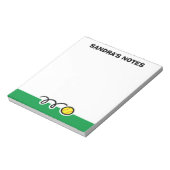 Bloc-notes personnalisé avec design softball migno (Tourné)
