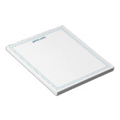 Bloc-notes personnalisé avec double bordure bleu c (Incliné)