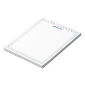 Bloc-notes personnalisé avec double bordure bleu c (Tourné)