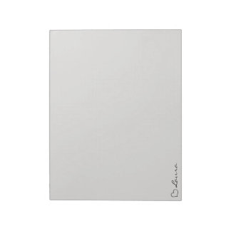 Bloc-notes personnalisé avec écriture cœur Votre N
