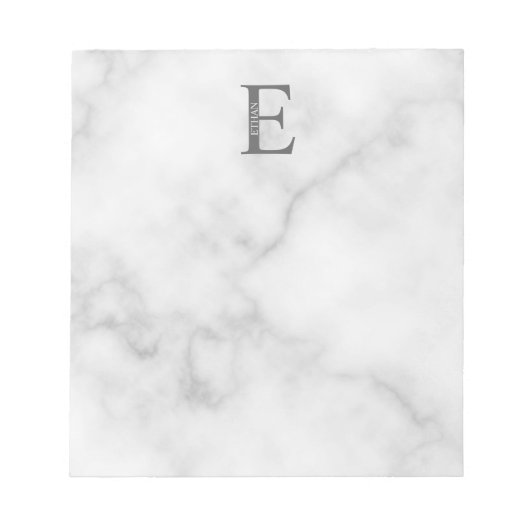 Bloc-notes personnalisé avec monogramme et nom (Devant)